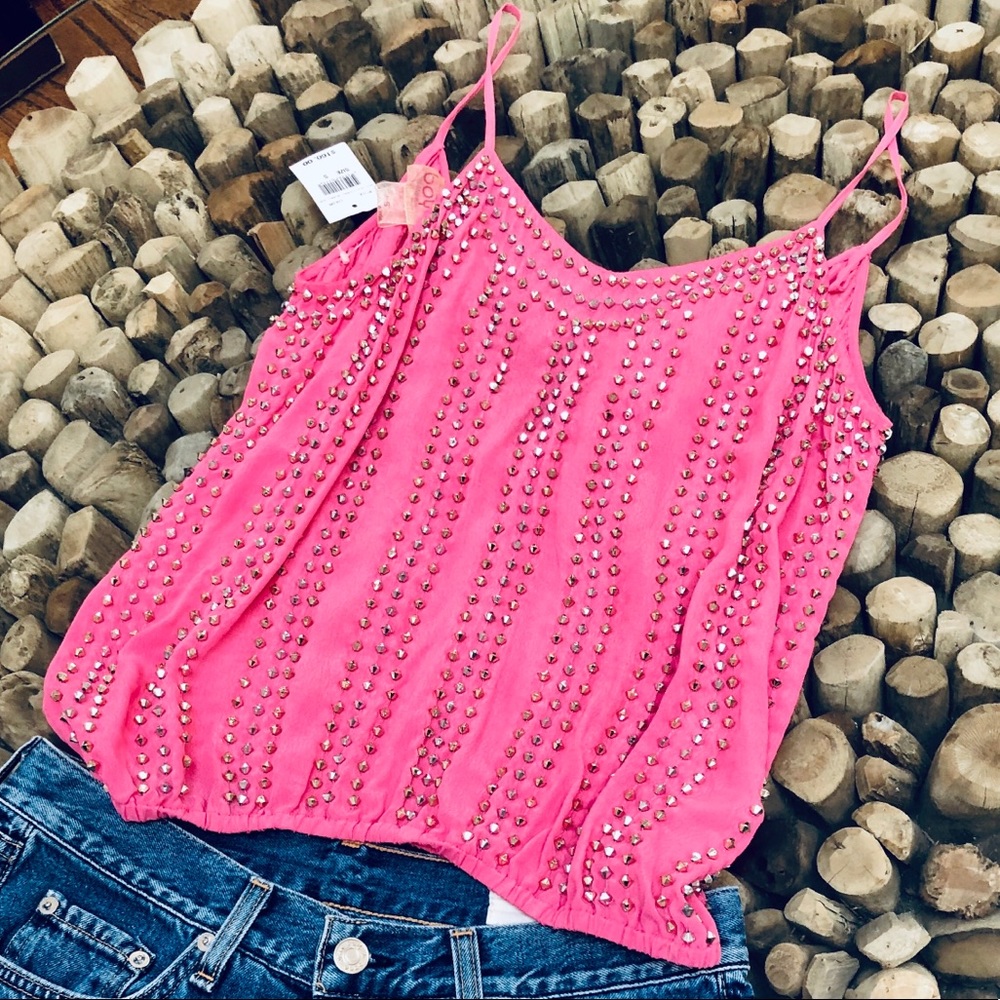 Boyod studded top in Bubble Gum NWT